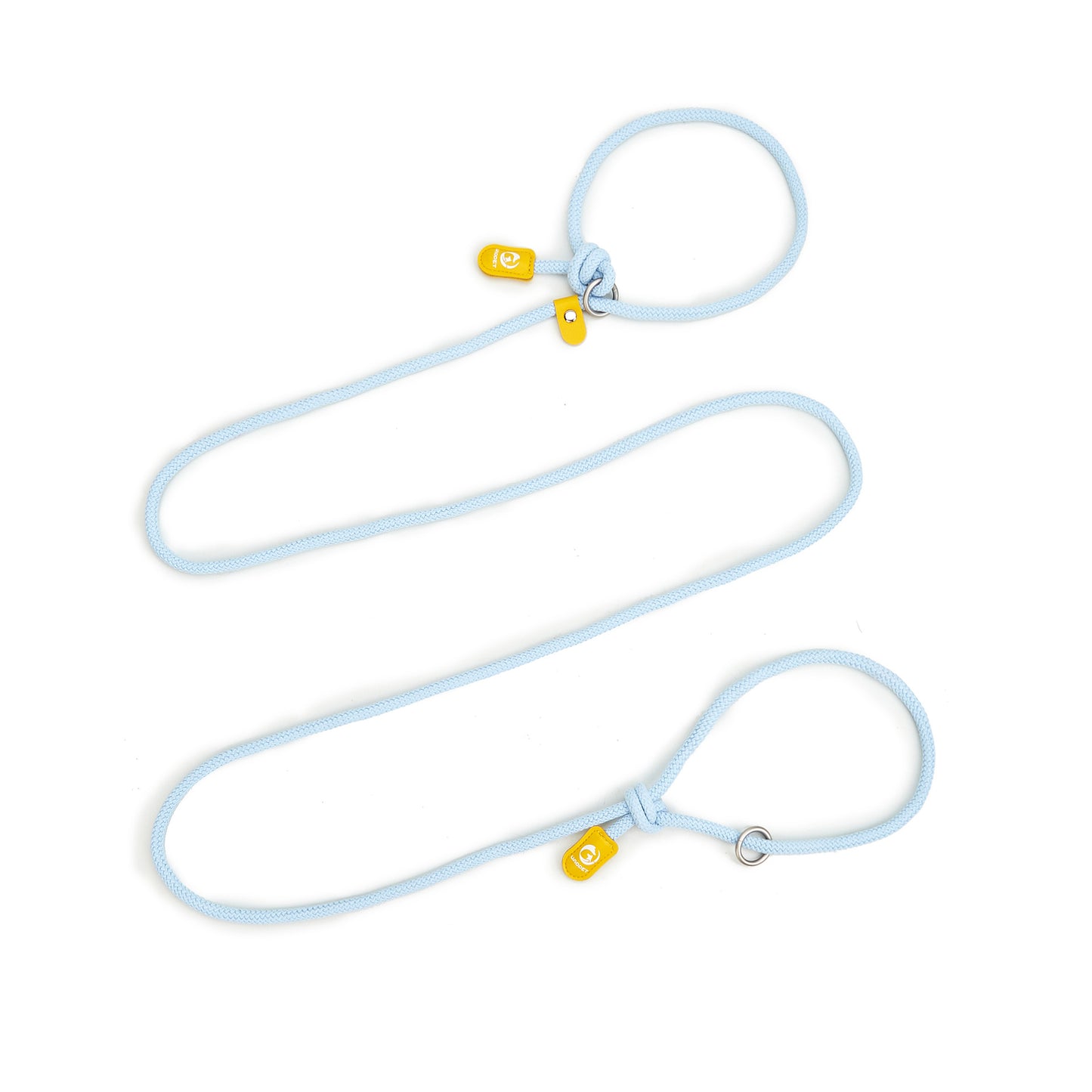 Adjustable Slip-On Dog Leashes Lightweight and Comfortable Training Leads for Pets 3.35cm*8mm (Blue, 2 pieces)